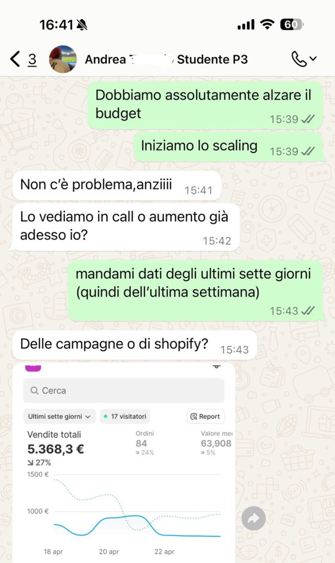 Risultato cliente 3